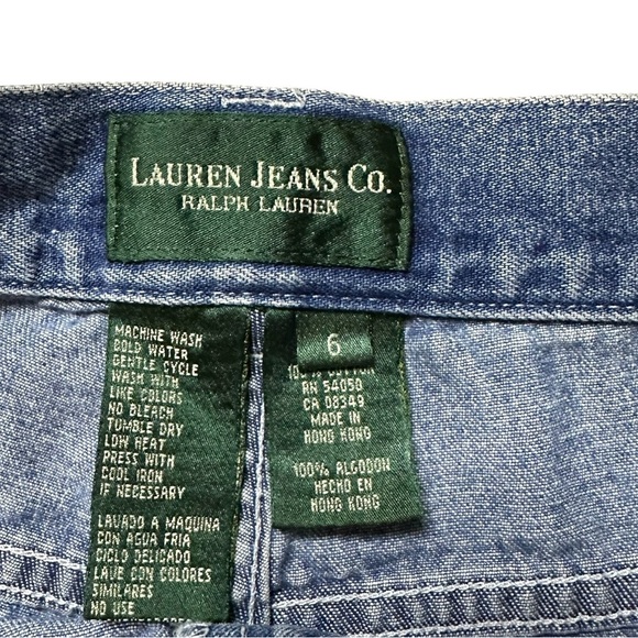 Lauren Jeans Co. Ralph Lauren Vintage 90s High Rise Straight Denim (Sz 6) - Picture 2 of 6